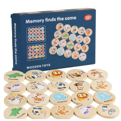 Wooden memory-boosting game