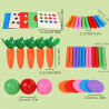 Educational wooden Montessori box (6 games in 1)