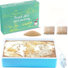 Creative sand art set with illuminated table
