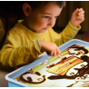 Creative sand art set with illuminated table